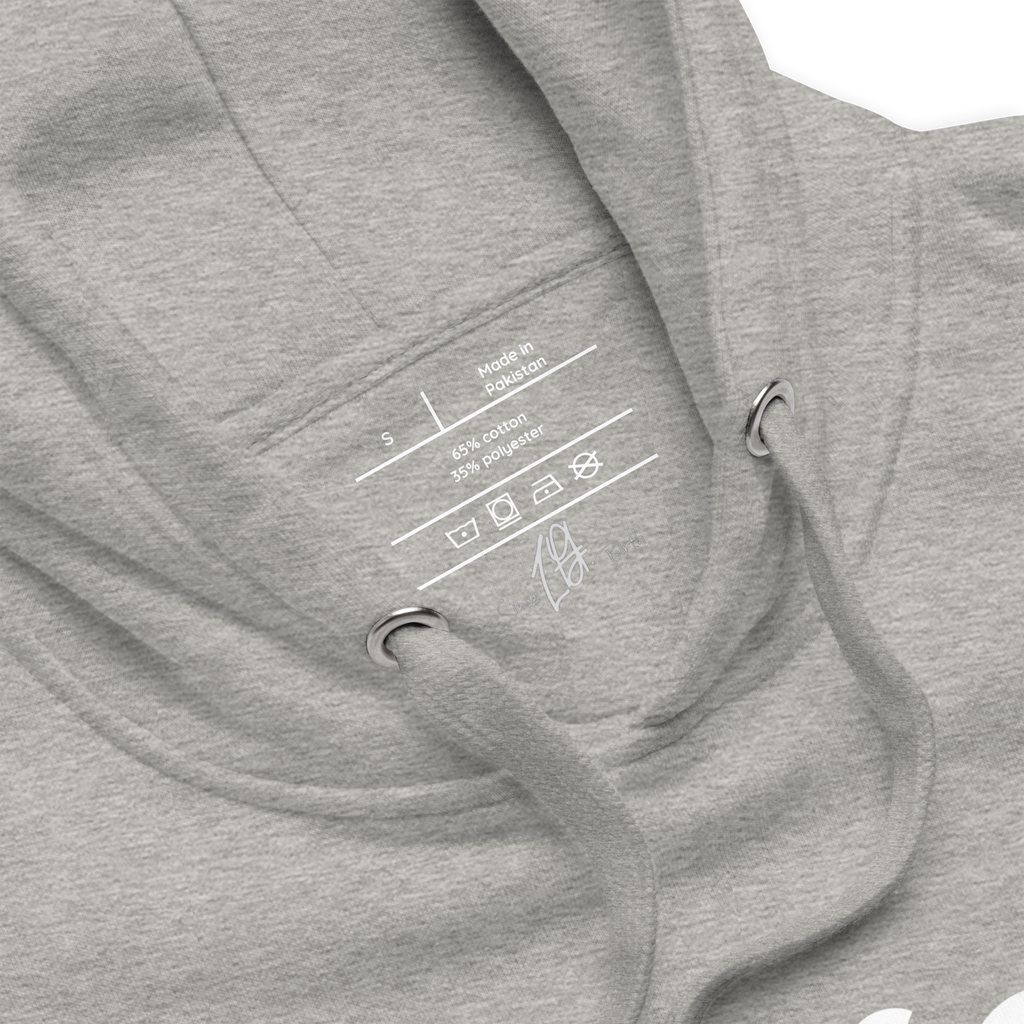 "Heather Grey hoodie with white text that reads 'Since Birth.' The hoodie features a stylish font and is perfect for casual wear. The design conveys a sense of passion and drive, making it a great choice for anyone who is focused on achieving their goals."