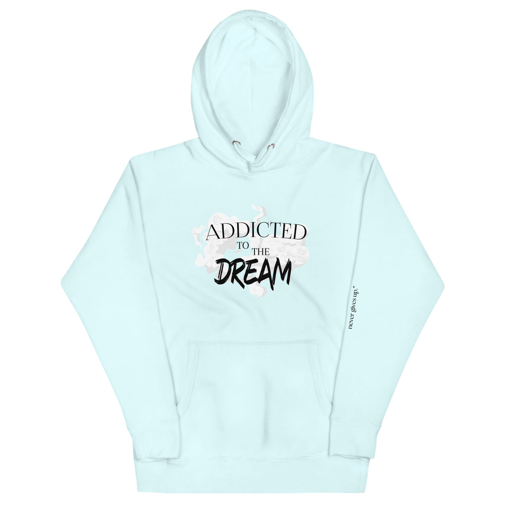 "Mint hoodie with white text that reads 'My Freedom for Ransom.' The hoodie features a comfortable fit and a bold font. The design conveys a sense of defiance and determination, making it a great choice for anyone who is not afraid to stand up for what they believe in."